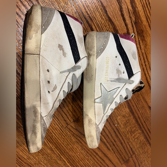 Golden Goose Mid Leopard Print Sneakers with silver Star - Picture 3 of 7